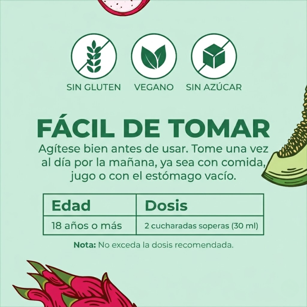 Multivitaminico Matutino + Crecimiento del Cabello Sabor Pitaya-Melon, Liquido (30 oz/ 887 ml), Mary Ruth´s