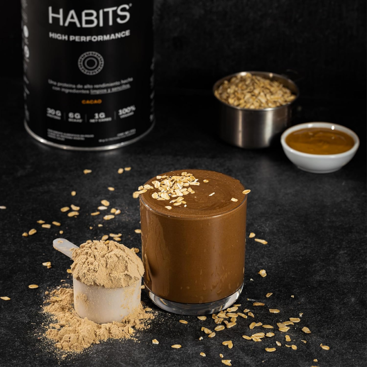 Proteína sabor Cacao para Alto Rendimiento (578 gr), Habits