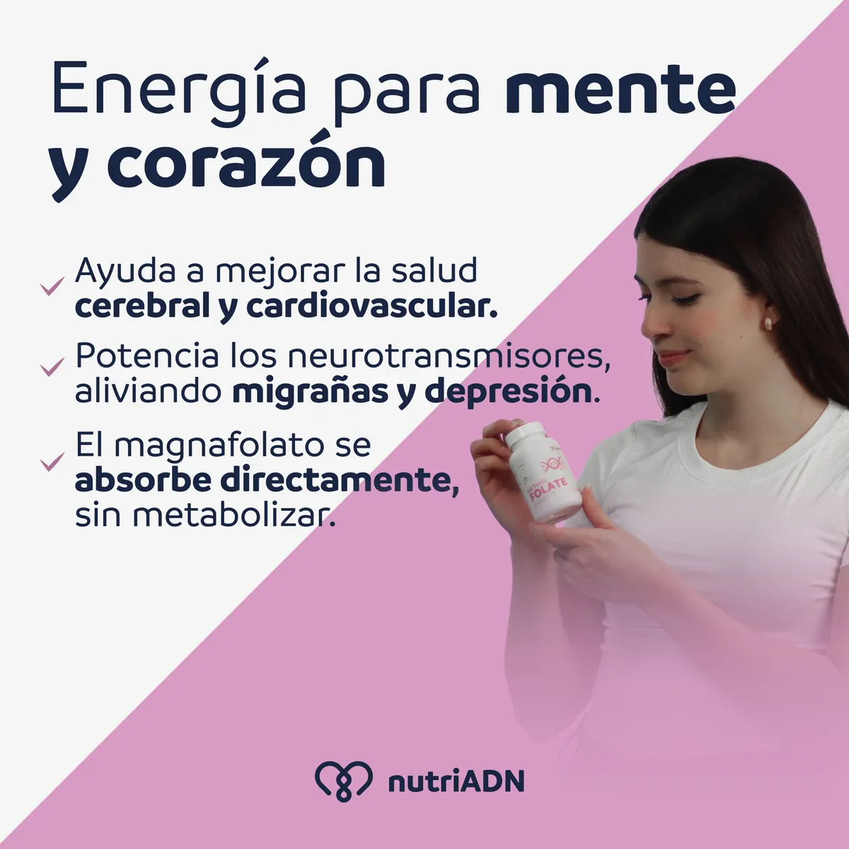 Methyl Folate Support – Suplemento de Metilfolato (60 caps), NutriADN