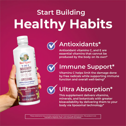 Liposomal de soporte de inmunidad 7 en 1 (450ml)  / 7-in-1 Immunity Support Liposomal (15.22oz)
