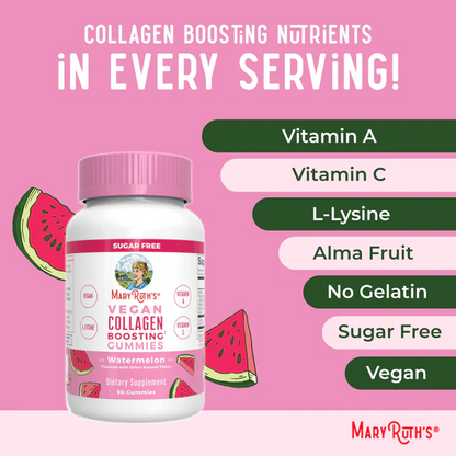 Gomitas potenciadoras de colágeno/ Collagen Boosting Gummies, Watermelon, 90 ct
