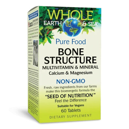 Whole Earth & Sea® Multivitaminico & Mineral para la Estructura Osea 60 tab, Natural Factors