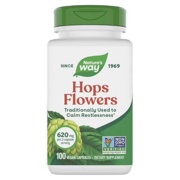 Lúpulo - Flores - 620mg - 100 Cápsulas Veganas