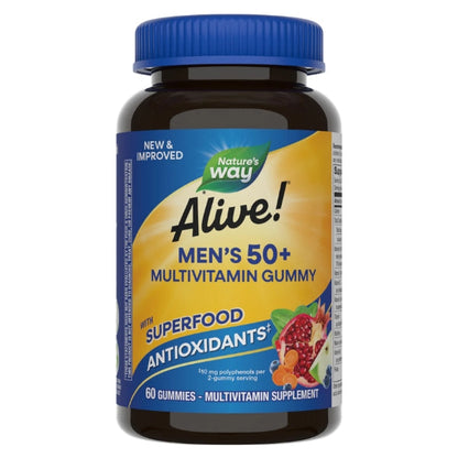Alive!® Multivitaminico Para Hombres 50+ (60 gomitas), Nature's Way