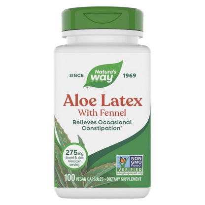 Aloe - Látex con Hinojo - 140mg - 100 Cápsulas Veganas