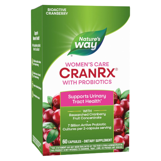 CranRx Arándano Rojo Bioactivo - Women's Care con Probióticos - Siete Mil Millones de Cultivos - Salud Urinaria - 60 Cápsulas