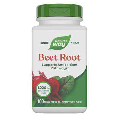 Betabel - Raíz - 1,000mg - 100 Cápsulas Veganas