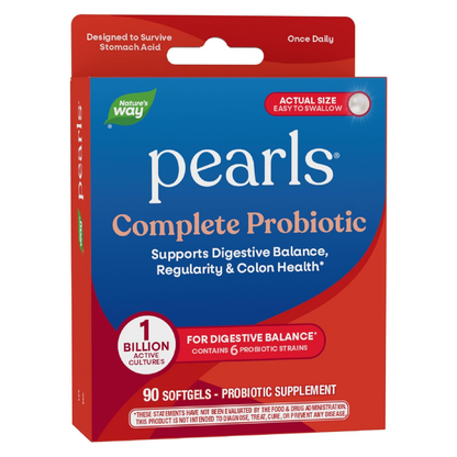 Probiótico Pearls® Complete - Salud Digestiva - Mil Millones de Cultivos - 30 Cápsulas Blandas