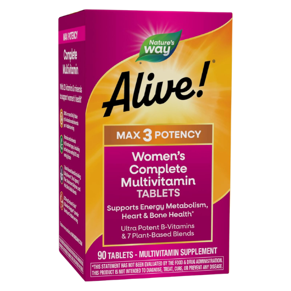 Alive!® Max3 Potency Multivitaminico Para Mujeres (90 tabs), Nature's Way