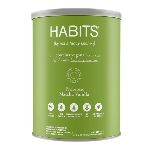 Proteina Probiotica sabor Matcha Vainilla (488 gr), Habits