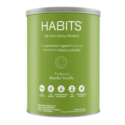 Proteina Probiotica sabor Matcha Vainilla (488 gr), Habits