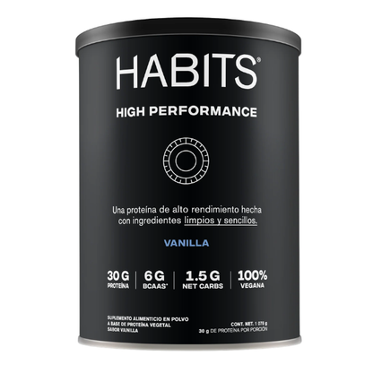 Proteina sabor Vainilla para Alto Rendimiento (1078 gr), Habits