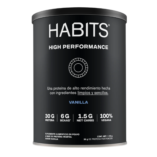 Proteina sabor Vainilla para Alto Rendimiento (1078 gr), Habits