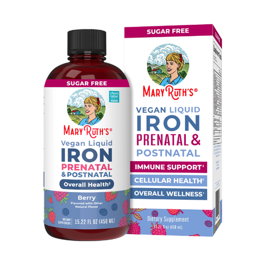 Hierro líquido prenatal y posnatal (473ml) / Prenatal Postnatal Iron Liquid, Berry (16oz)