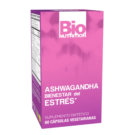 Ashwagandha  Bienestar Contra Estrés, (60 Capsulas), Bio Nutrition