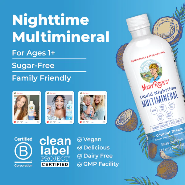 Multimineral líquido nocturno (coco) 15,22 oz (450 mL)