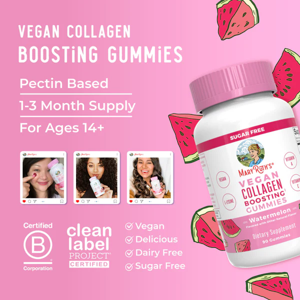 Gomitas potenciadoras de colágeno/ Collagen Boosting Gummies, Watermelon, 90 ct
