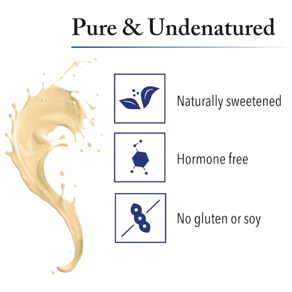 Whey Factors® Proteína en Polvo de Buey Alimentado con Pasto  – Vainilla Francesa 2 lb, Natural Factors