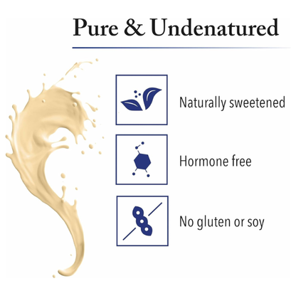 Whey Factors® Proteína en Polvo de Buey Alimentado con Pasto  – Vainilla Francesa 2 lb, Natural Factors