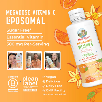 Megadosis de Vitamina C Liposomal (225ml)/ Vitamin C Liposomal, Citrus & Vanilla, (7.6oz)