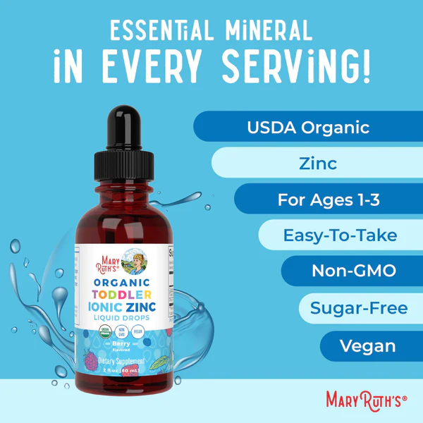 Zinc iónico orgánico liquido para niños pequeños (60ml) / Toddler Zinc Drops, Unflavored, Org, (2oz)