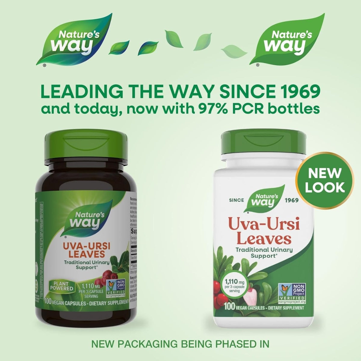 Uva Ursi - Hojas - 1,110mg - 100 Cápsulas Veganas