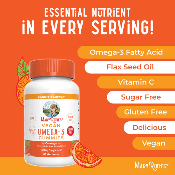 Omega-3 en Gominolas Veganas (60 gomitas), Mary Ruth´s