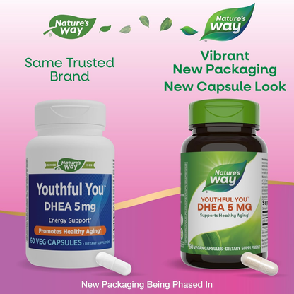 Youthful You - DHEA - 5mg - 60 Cápsulas Vegetales