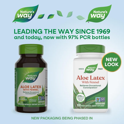 Aloe - Látex con Hinojo - 140mg - 100 Cápsulas Veganas