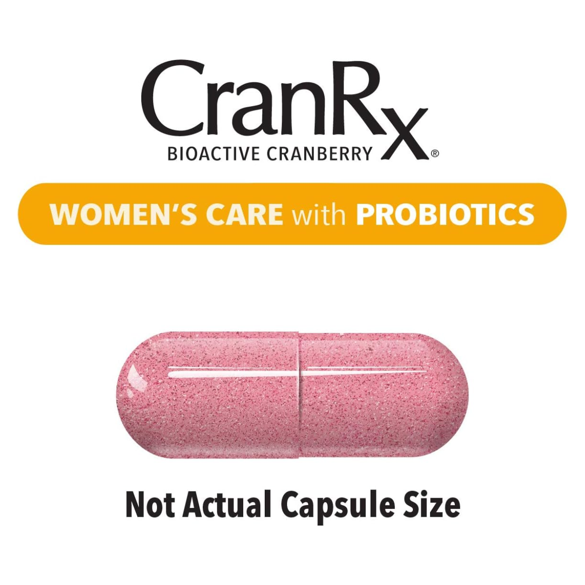 CranRx Arándano Rojo Bioactivo - Women's Care con Probióticos - Siete Mil Millones de Cultivos - Salud Urinaria - 60 Cápsulas