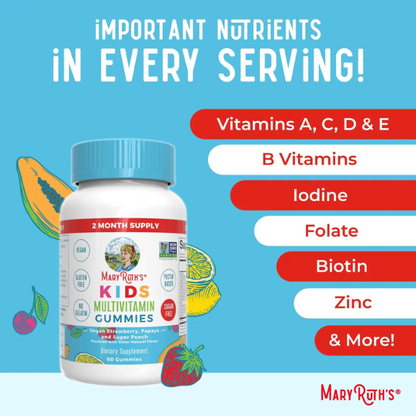 Multivitaminico para niños en gomitas / Kids Multivitamin Gummies, Strawberry Papaya & Super Punch, 60 ct