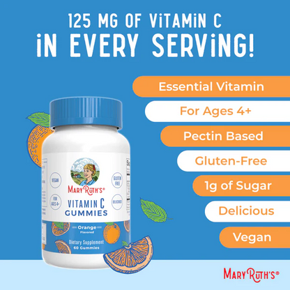 Vitamina C en gomitas (60 gomitas) / Vitamin C Gummies, Cherry Orange & Grape, (60t)