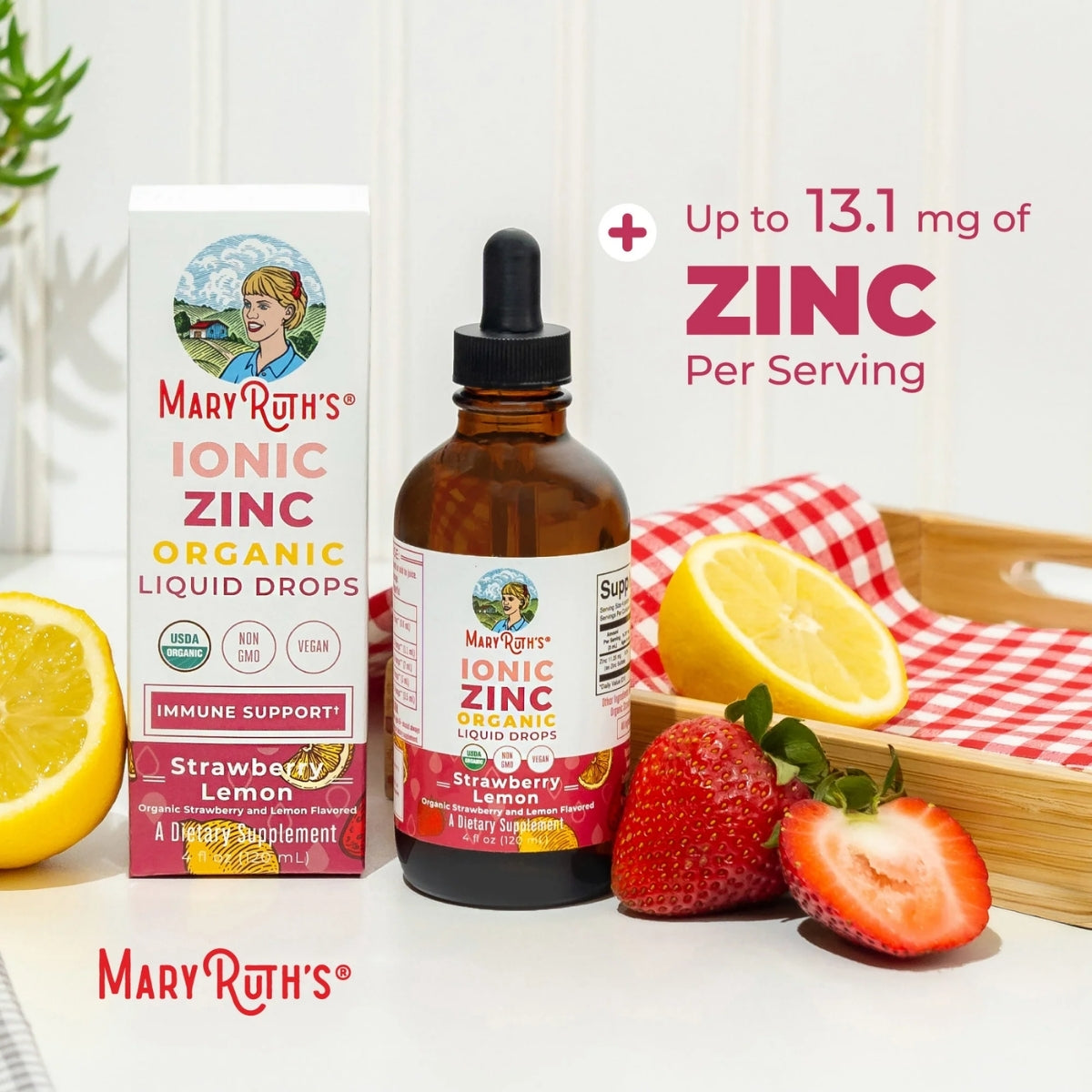 Zinc iónico líquido (120 ml) / Zinc Drops, Strawberry Lemon, Org, (4oz)