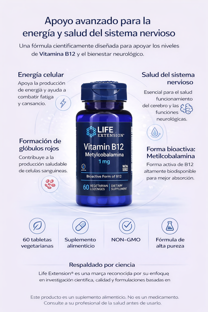 Vitamina B12 Metilcobalamina 1mg / Vitamin B12 Methylcobalamin 1mg