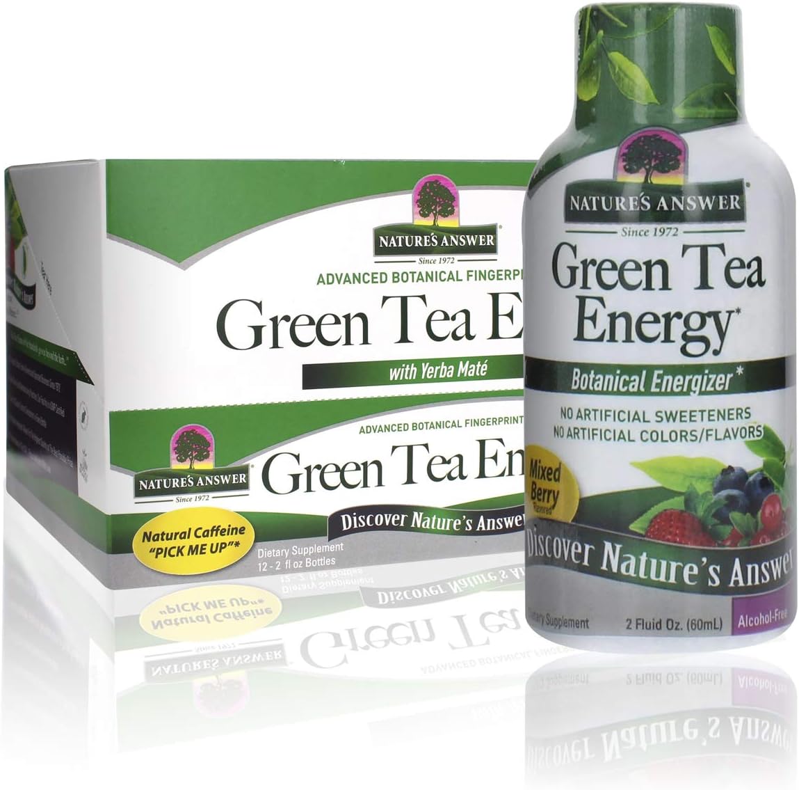 OFERTA 30% Shot Energetico de Te Verde (2 Oz / 60 ml), Nature's Answer