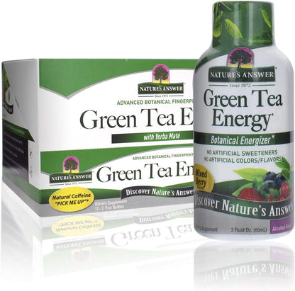 OFERTA 30% Shot Energetico de Te Verde (2 Oz / 60 ml), Nature's Answer