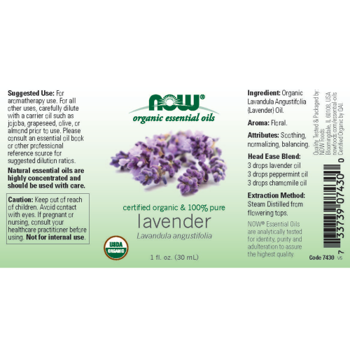 Aceite de Lavanda Orgánico (1 fl. oz)/ Lavender Oil, Organic