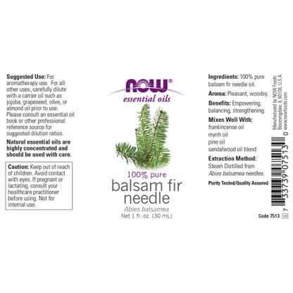 Aceite de abeto de aguja bálsamo (1 fl. oz) / Balsam Fir Needle Oil