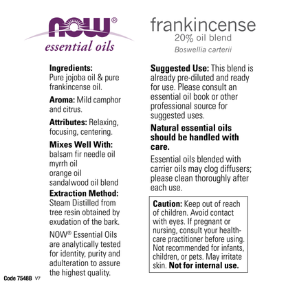 Aceite de incienso (30 ml)/ Frankincense 20% Oil Blend 1oz.