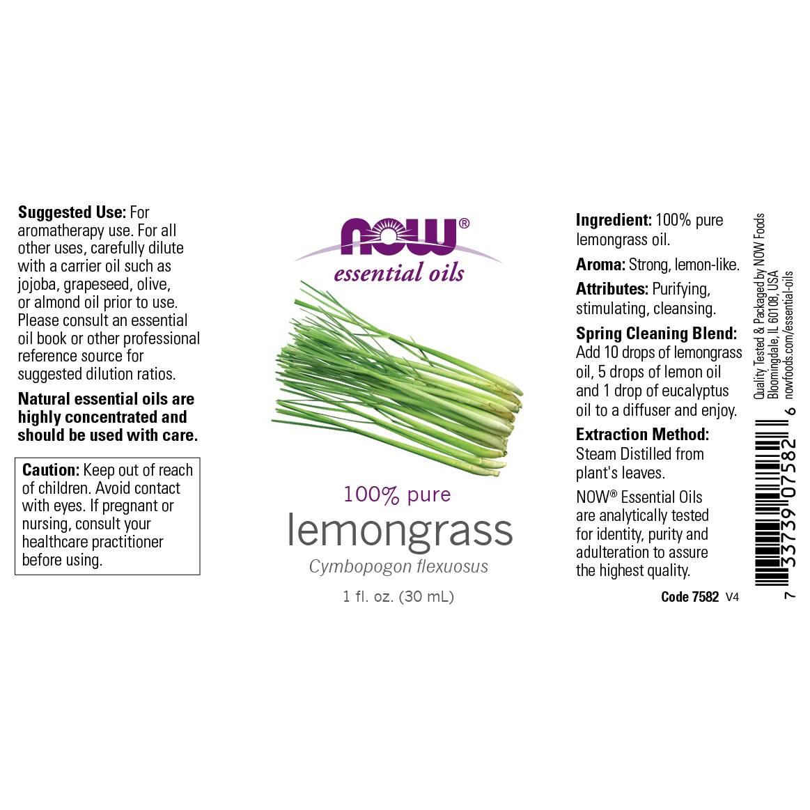 Aceite esencial de Limoncillo (30 ml) / Lemongrass Oil