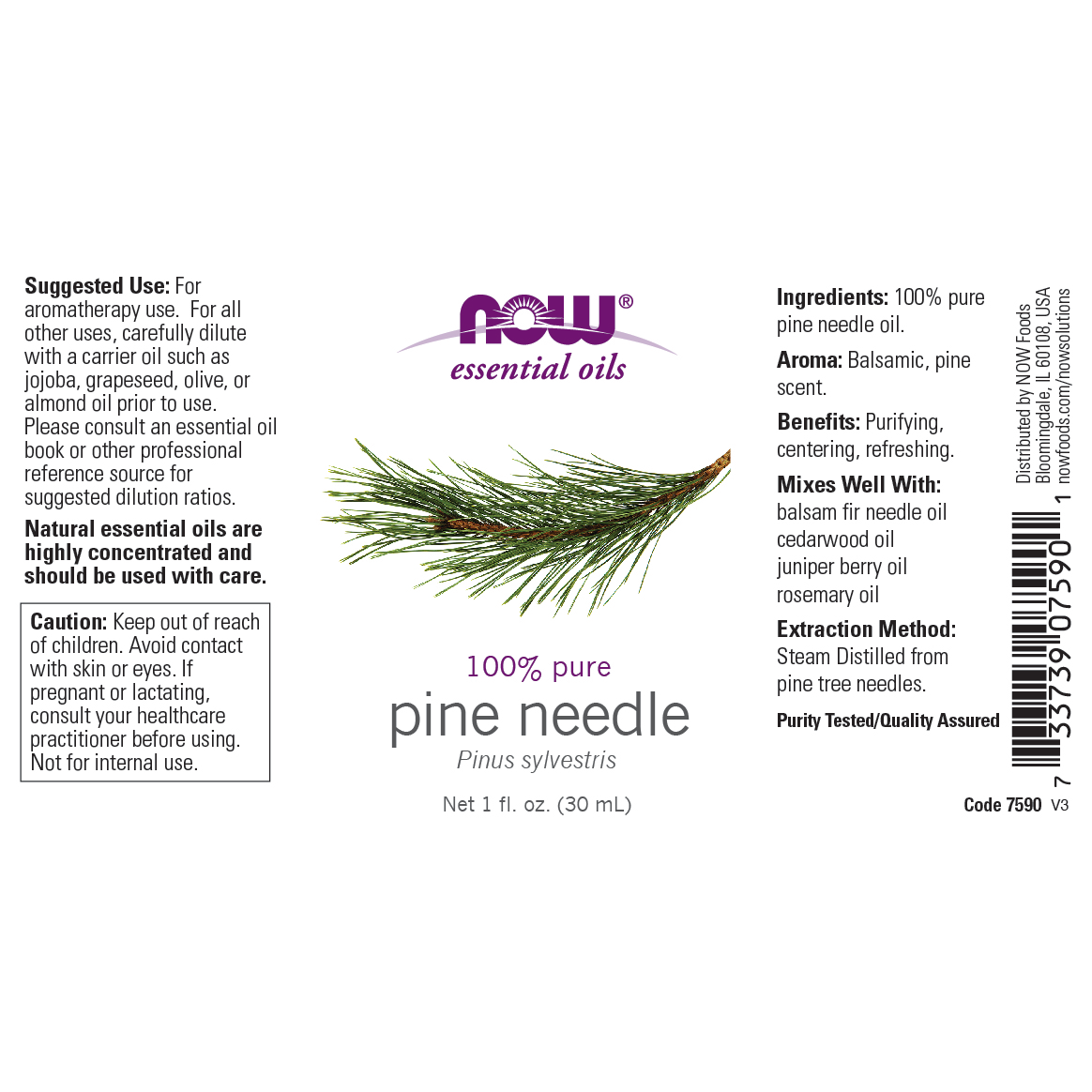 Aceite de aguja de pino (30ml) / Pine Needle Oil 1oz.