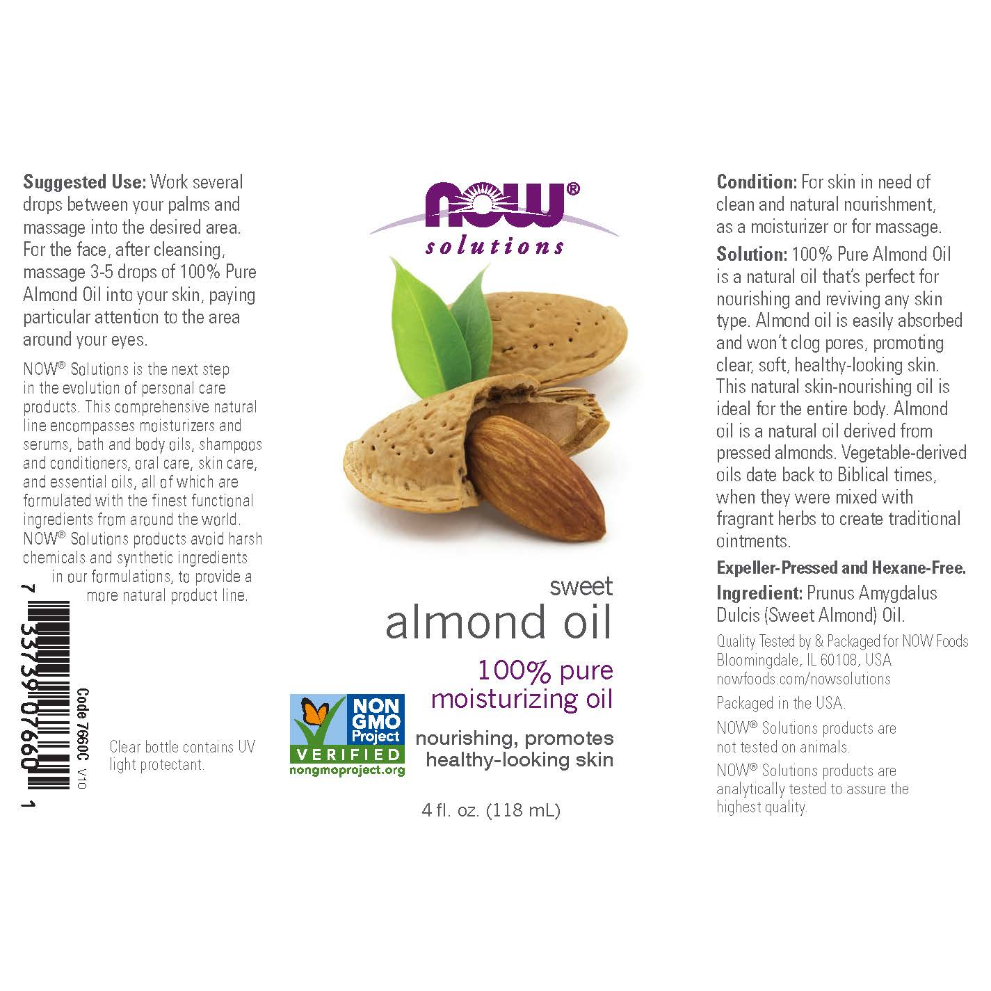 Aceite de Almendras 120ml / Sweet Almond Oil 4oz.