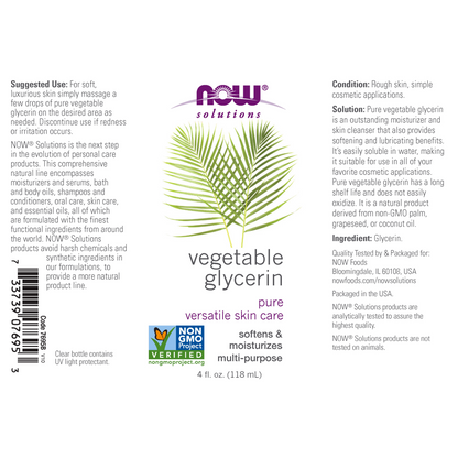 Glicerina vegetal (4 fl. onz)/ Vegetable Glycerin