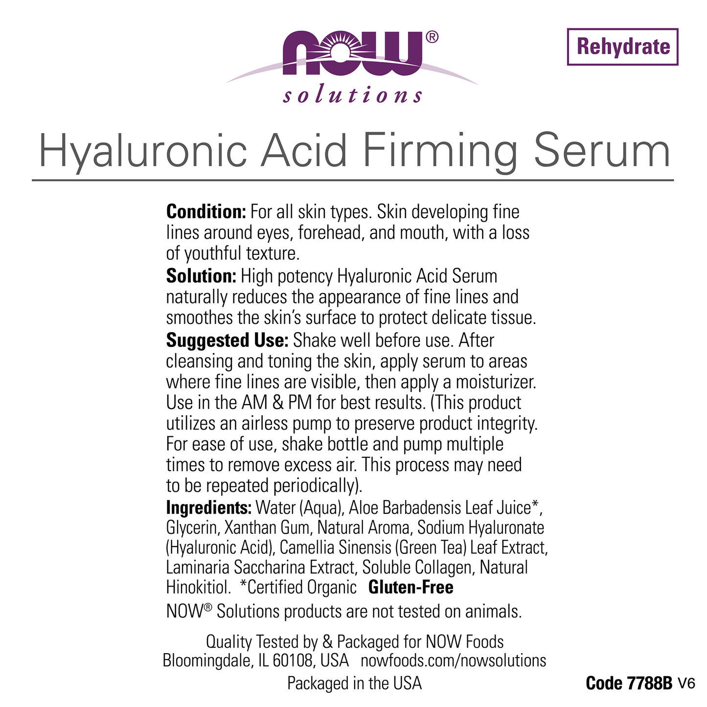 CC Suero Facial Reafirmante de Ácido Hialurónico (1 fl oz/30ml)