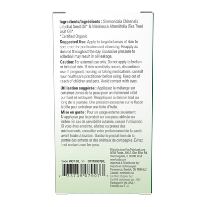 Mezcla de Aceites Esenciales de Té de Árbol, Roll-on Orgánico (10 ml)