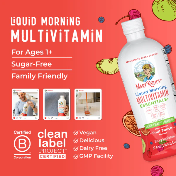 Multivitamínico Matutino, Ponche de Frutas (32fl oz/ 946ml), Mary Ruth´s