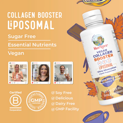Liposomal potenciador de colágeno vegano 225ml / Collagen Booster Liposomal, Maple Hot Cocoa, 7.6 oz