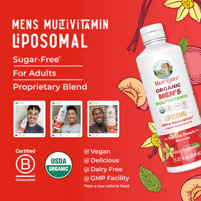 Multivitamínico Liposomal Orgánico para Hombres (15.22 oz/450ml), Mary Ruth´s