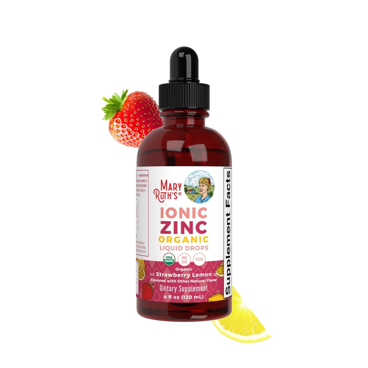 Zinc iónico líquido (120 ml) / Zinc Drops, Strawberry Lemon, Org, (4oz)