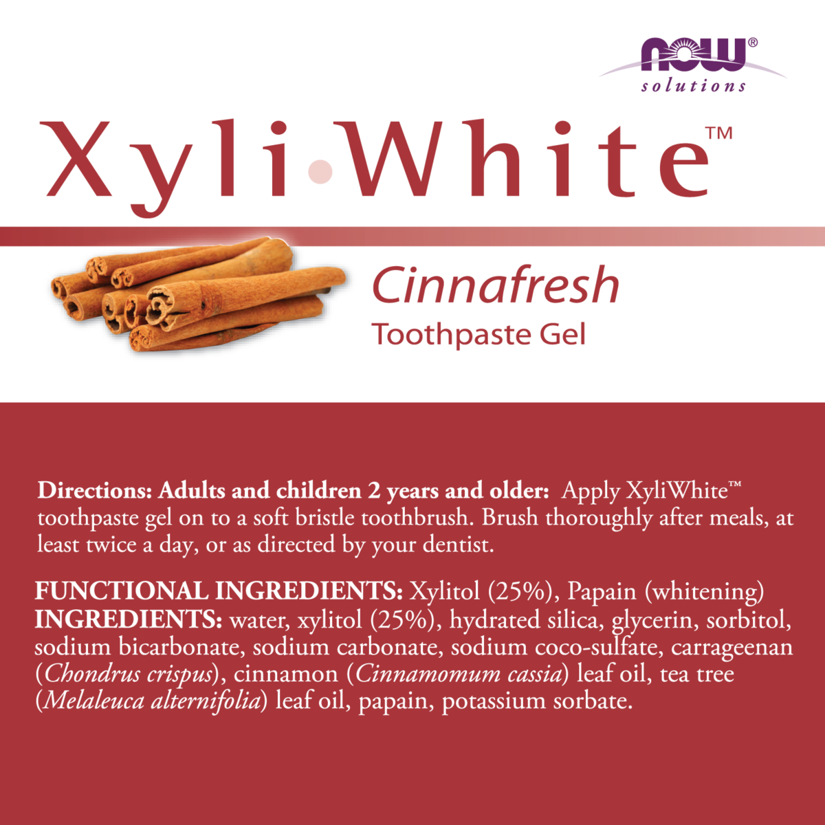 Pasta Dental XyliWhite™ Cinnafresh 6.4 oz (181g)/ XyliWhite™ Cinnafresh Toothpaste Gel